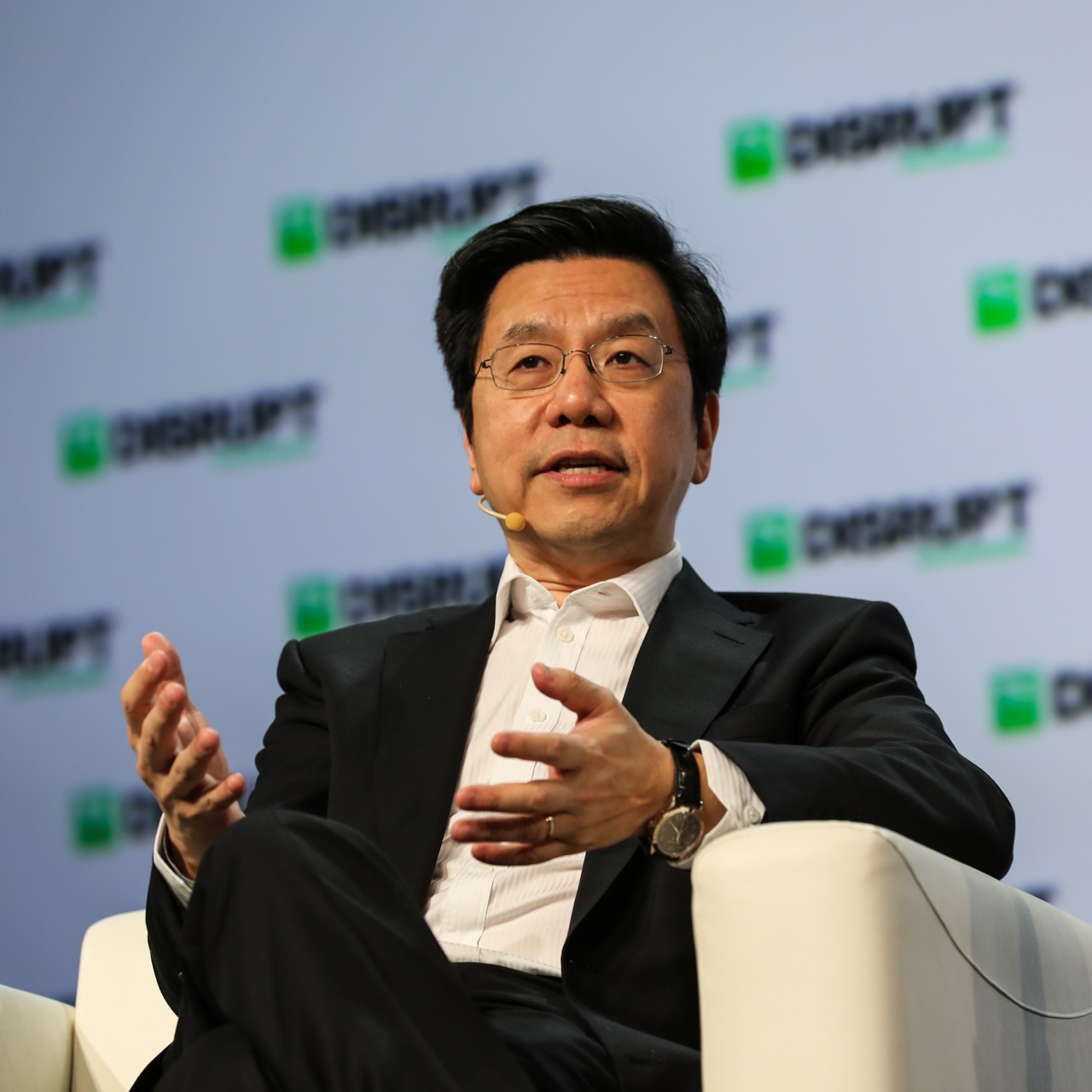 Kai-Fu Lee speaking at TechCrunch Disrupt